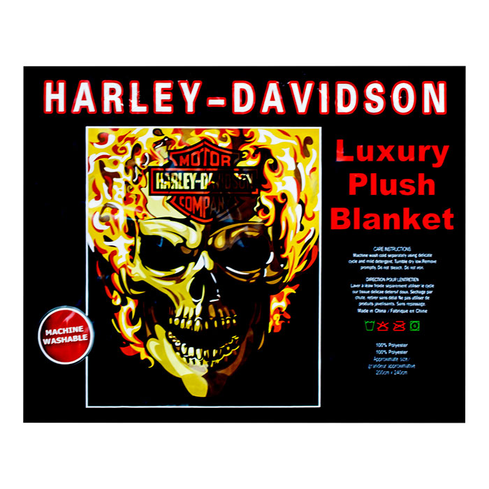 HD Skull Queen Size Plush Blanket