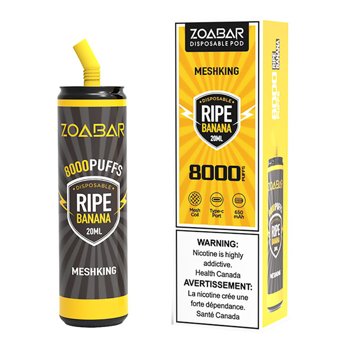 Zoabar Ripe Banana 8000 Puffs Meshking Disposable Vape
