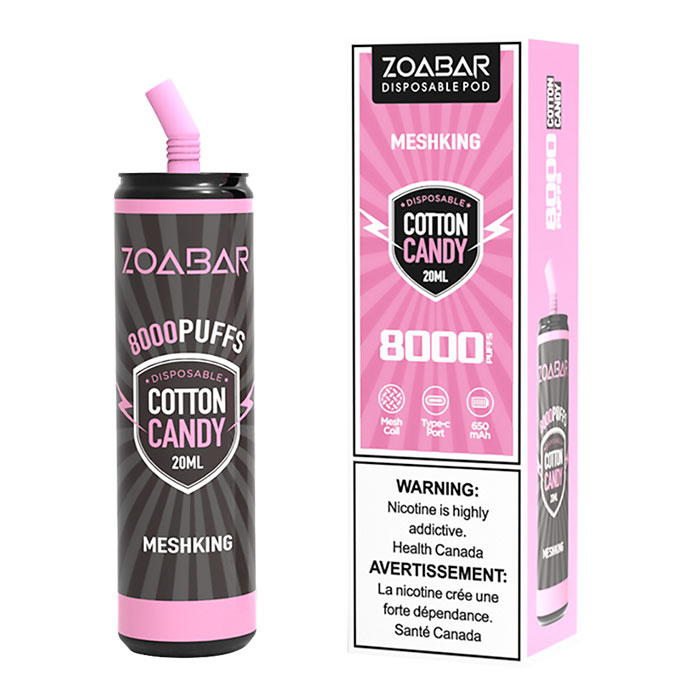 Zoabar Cotton Candy 8000 Puffs Meshking Disposable Vape