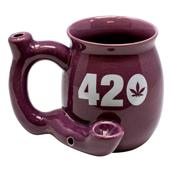 Mauve 420 Ceramic Mug Pipe