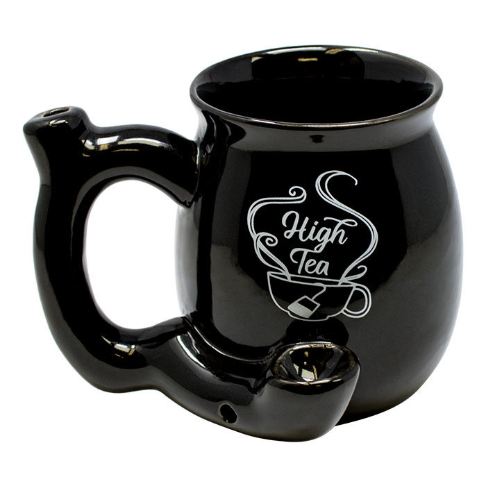 High Tea Black Ceramic Mug Pipe