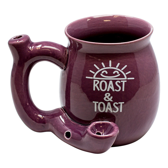 Mauve Roast and Toast Ceramic Mug Pipe