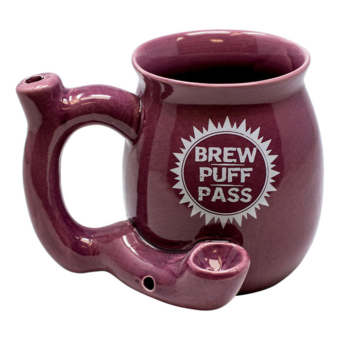 Brew Puff Pass Mauve Ceramic Mug Pipe