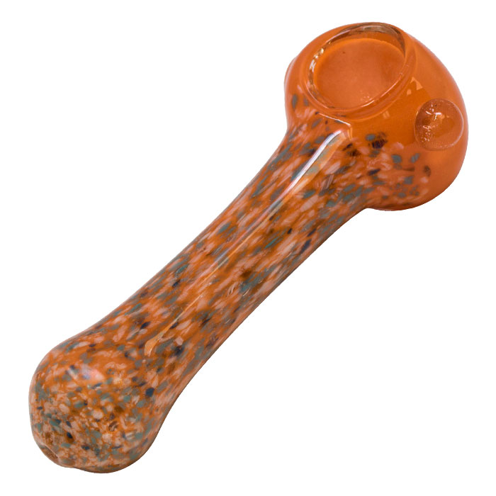 Orange Insideout Spotted Design Glass Pipe 4.5 Inches
