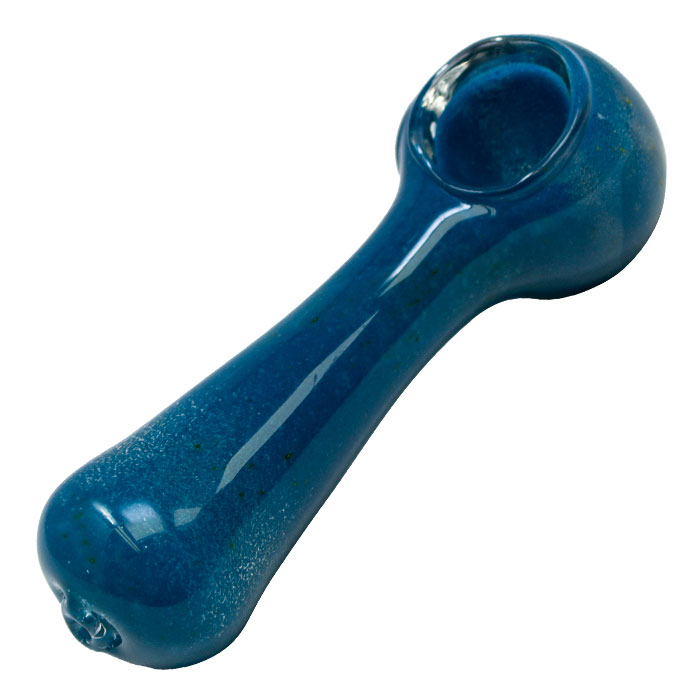 Sky Blue Hand Crafted Inside Out Frit Work Glass Pipe 4 Inches