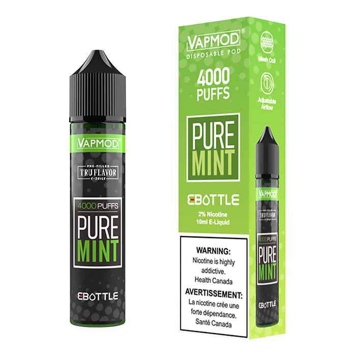 Vapmod Pure Mint E-Bottle 4000 Puffs Disposable Vape