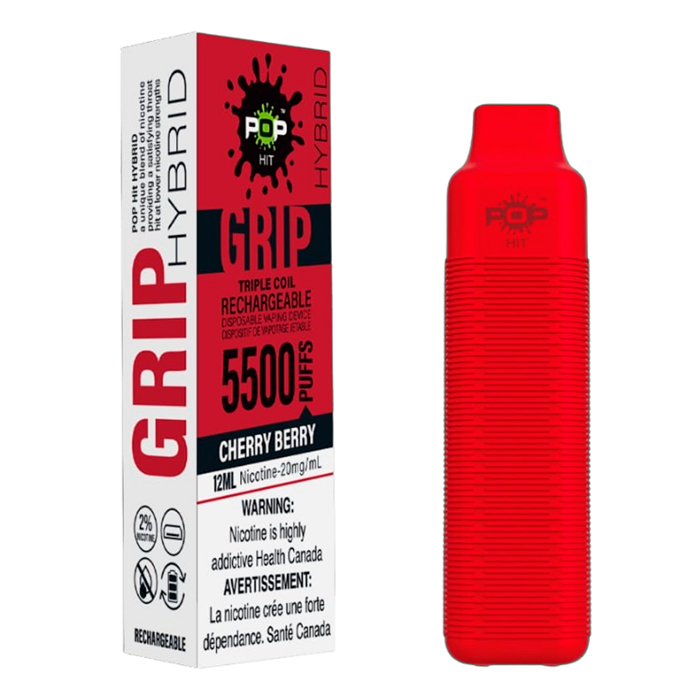 Cherry Berry Pop Hybrid Grip 5500 Puff Rechargeable Vape