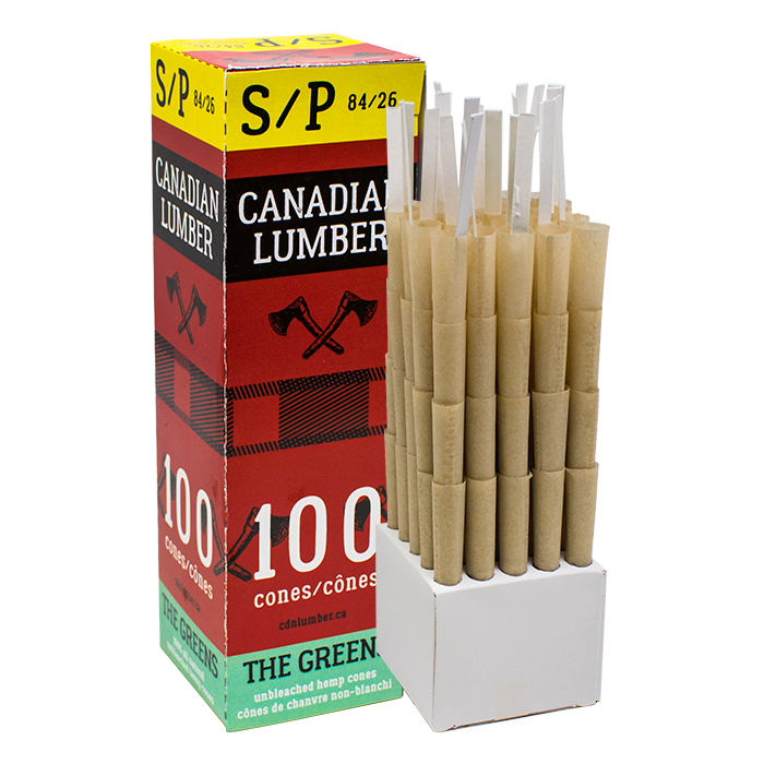 Canadian Lumber Small 84/26 Pre-Rolled Cone Mini Towers Ct 100