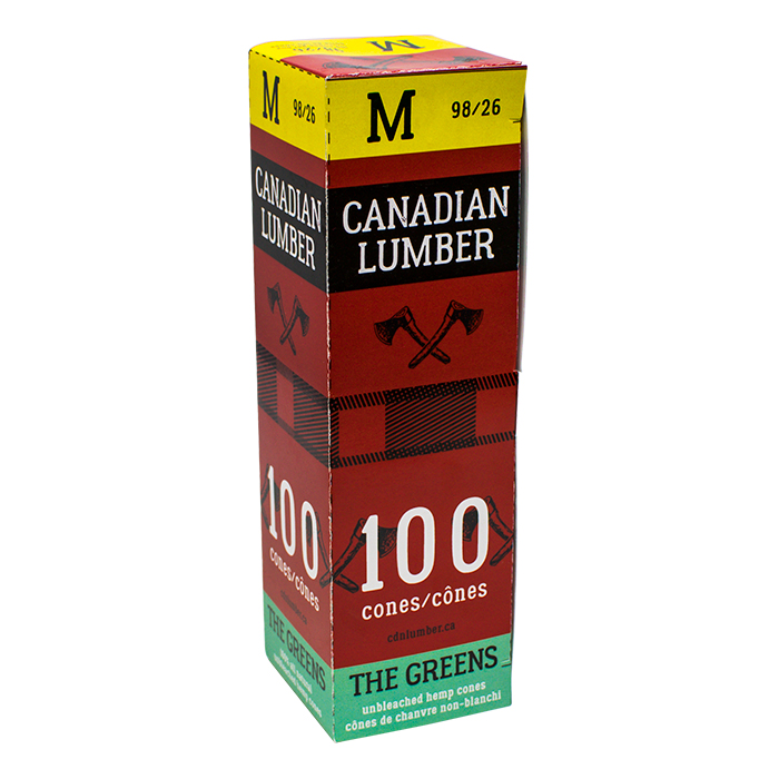 Canadian Lumber Medium 98/26 Pre-Rolled Cone Mini Towers Ct 100