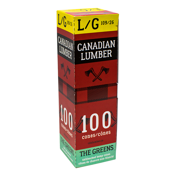 Canadian Lumber Large 109/26 Pre-Rolled Cone Mini Towers Ct 100