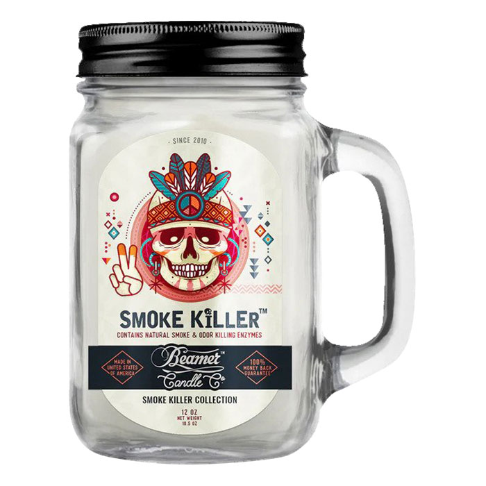 Smoke Killer 12oz Glass Mason Jar Candle by Beamer Candle Co.