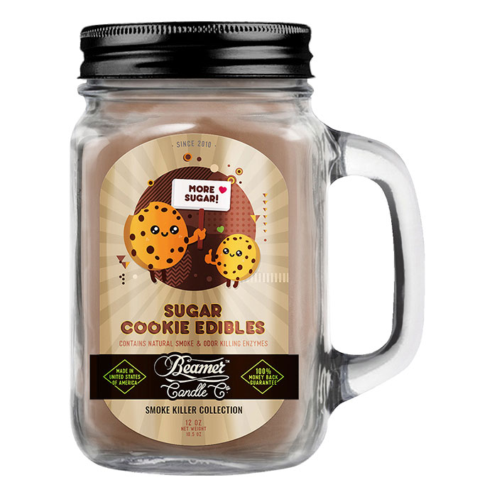 Sugar Cookie Edibles 12oz Glass Mason Jar Candle by Beamer Candle Co.