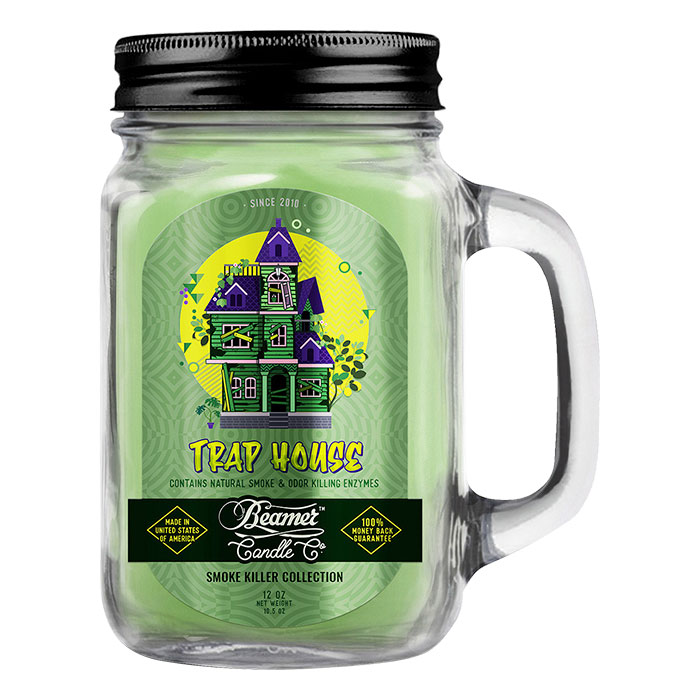 Trap House 12oz Glass Mason Jar Candle by Beamer Candle Co.