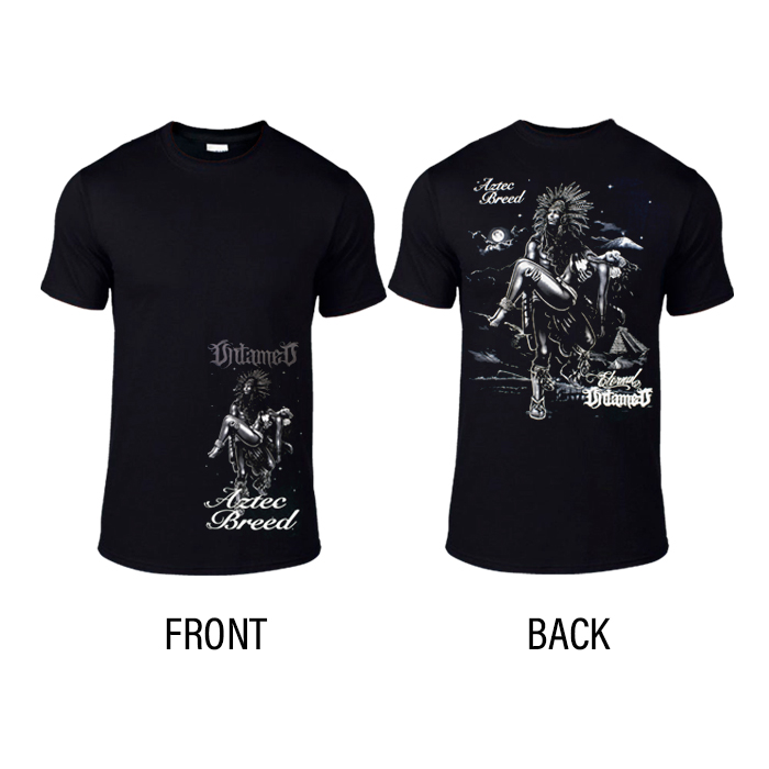 Aztec Breed Unisex Both Side Printed Black T-Shirt
