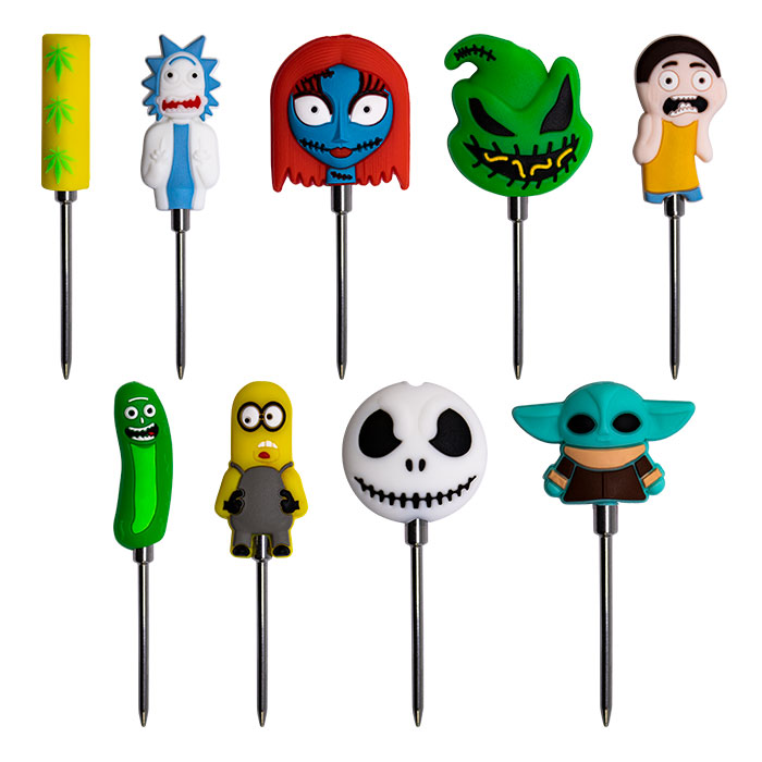 Silicone Cartoon Characters Stainless Steel Dabbing Stick Jar of 160