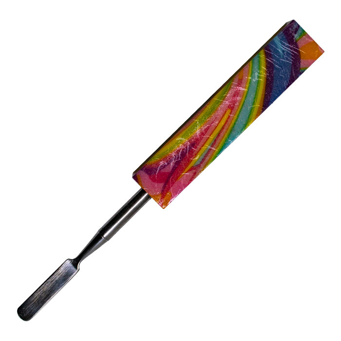 Multi-Color Marble Effect Dabbing Stick With Flat Scooper