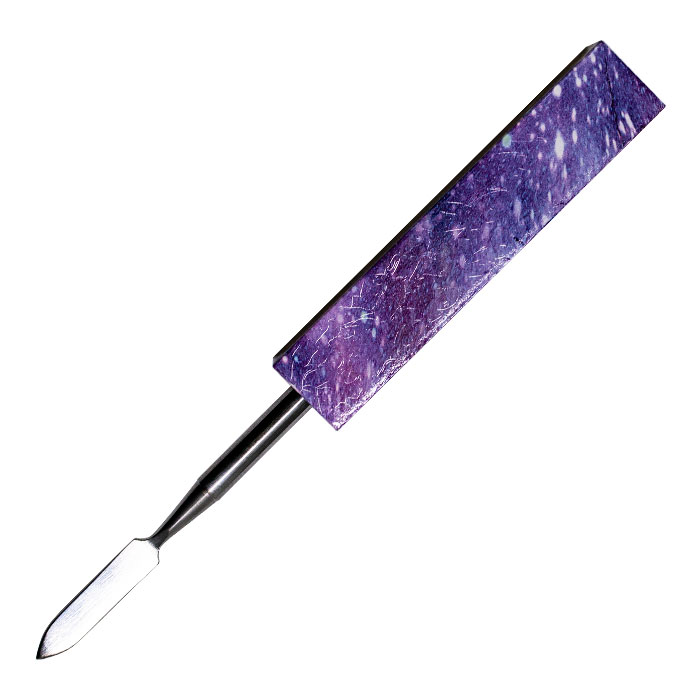 Purple Marble Effect Metal and Resin Dabbing Stick With Paddle Scooper