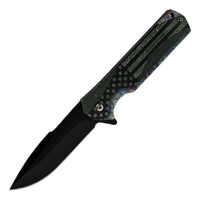 Black Stars Pocket Knife