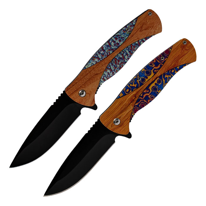 Assorted Design Brown Foldable Pocket Knife