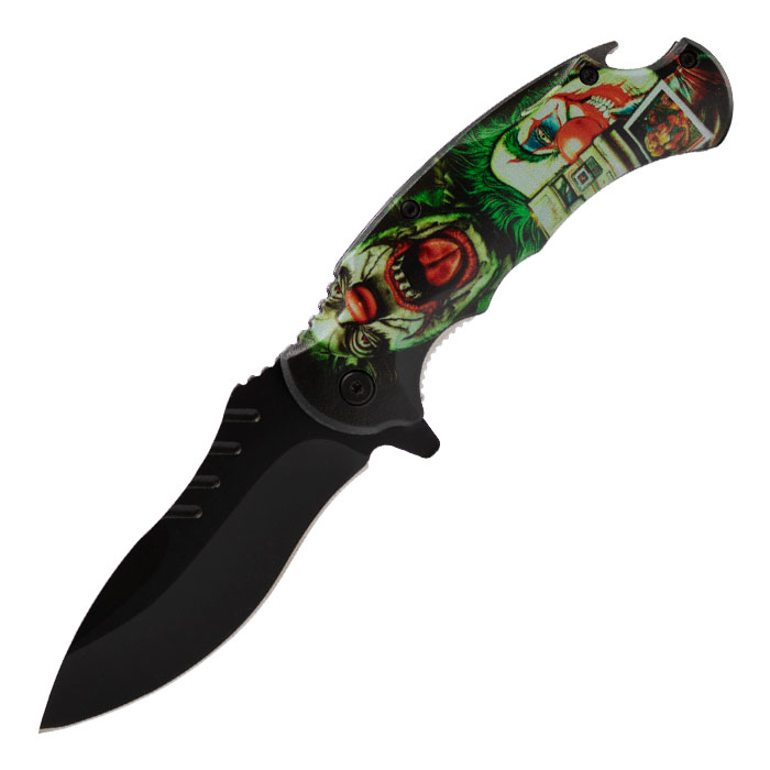 Green Joker Foldable Pocket Knife