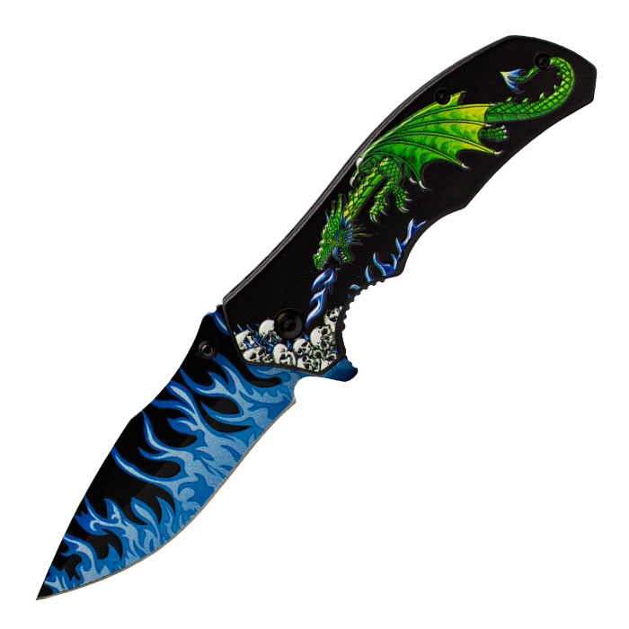 Green Dragon Foldable Pocket Knife