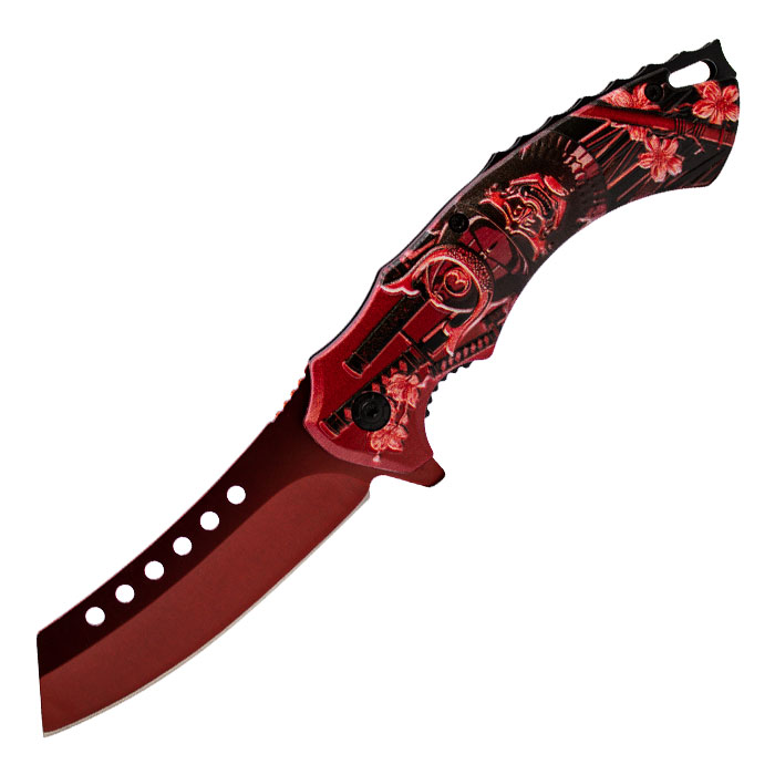 Red Samurai Foldable Pocket Knife