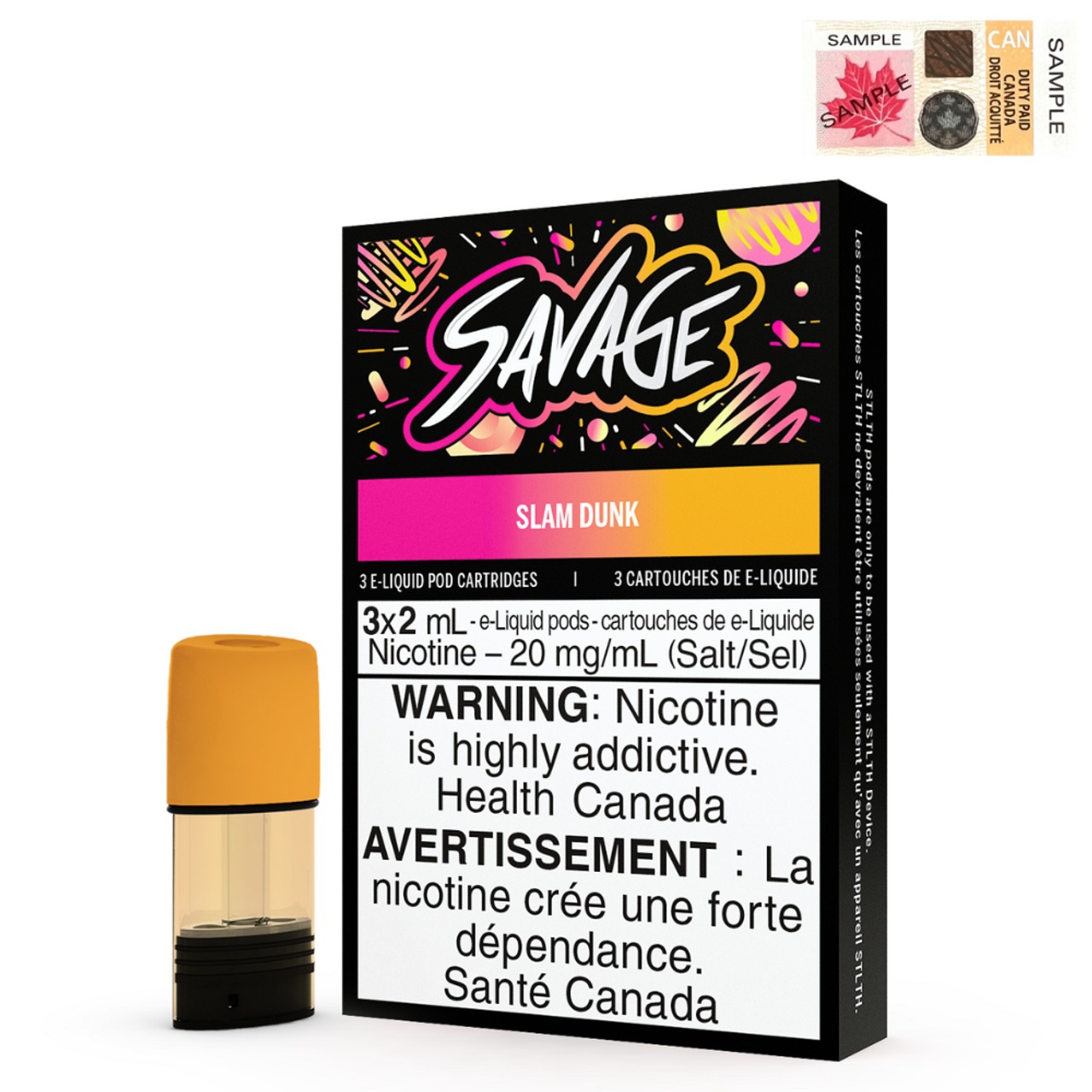 Slam Dunk (Stamped) STLTH Savage Pods Pack of 3 - B.C. Compliance