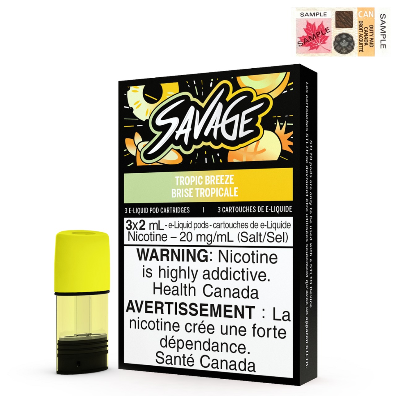Tropic Breeze (Stamped) STLTH Savage Pods Pack of 3 - B.C. Compliance