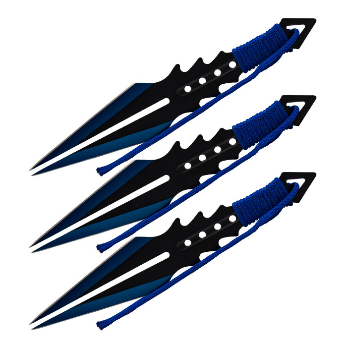 Blue Throwing Knife Set Of 3