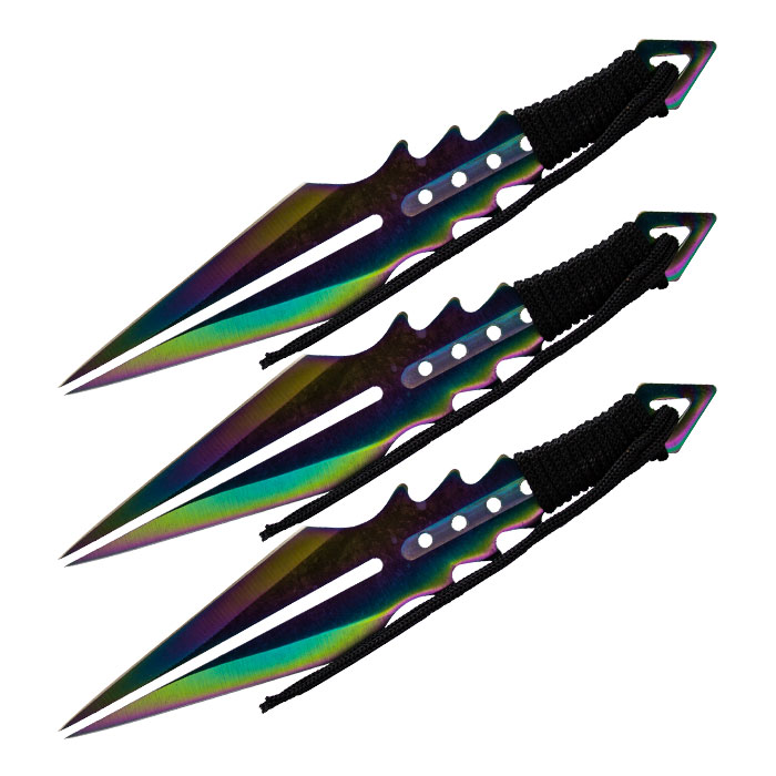 Rainbow Throwing Knife Set Of 3
