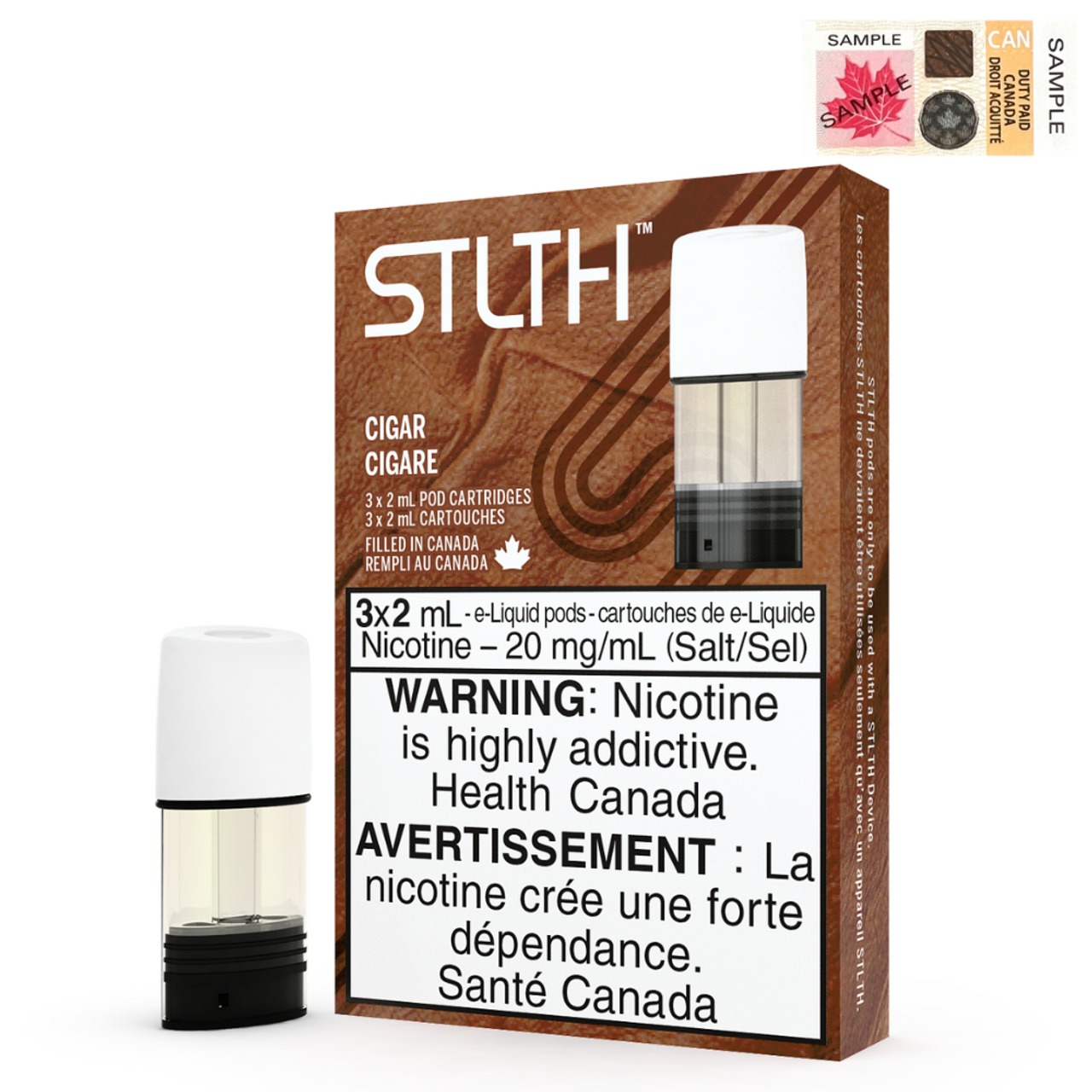 Cigar (Stamped) STLTH Regular Pods Pack of 3 - B.C. Compliance
