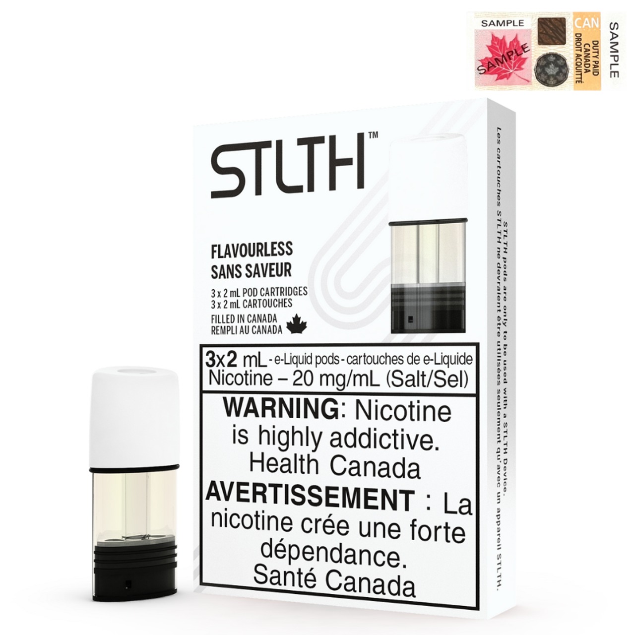 Flavourless (Stamped) STLTH Regular Pods Pack of 3 - B.C. Compliance
