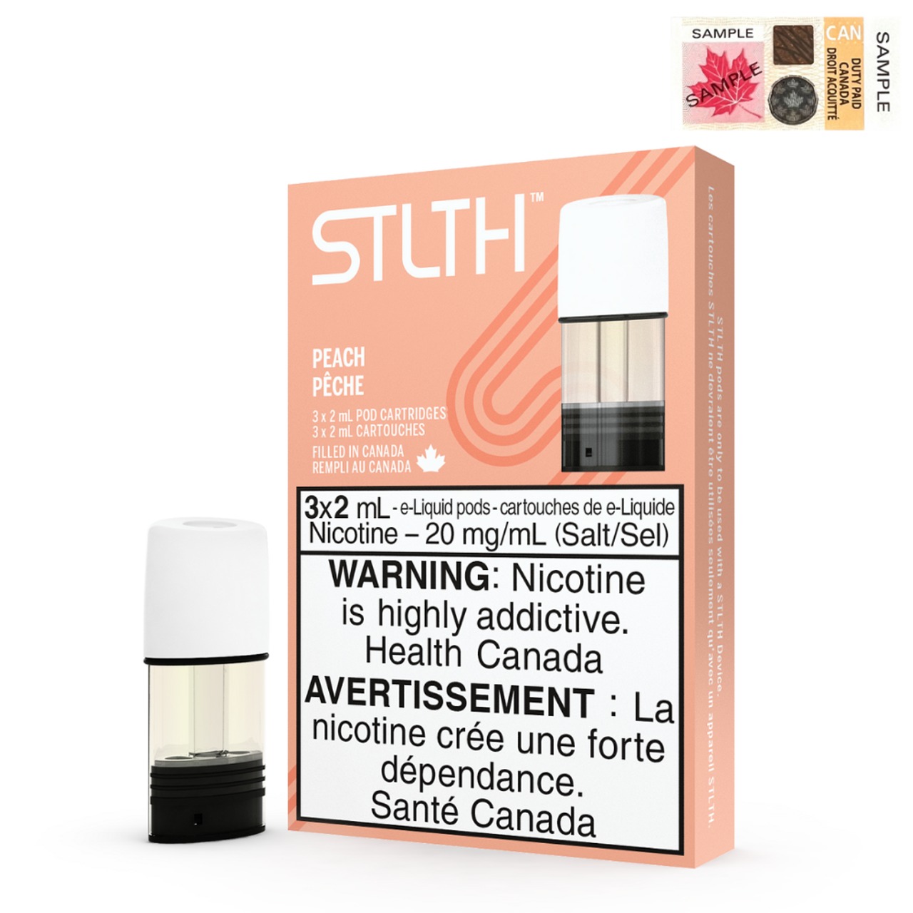 Peach (Stamped) STLTH Regular Pods Pack of 3 - B.C. Compliance