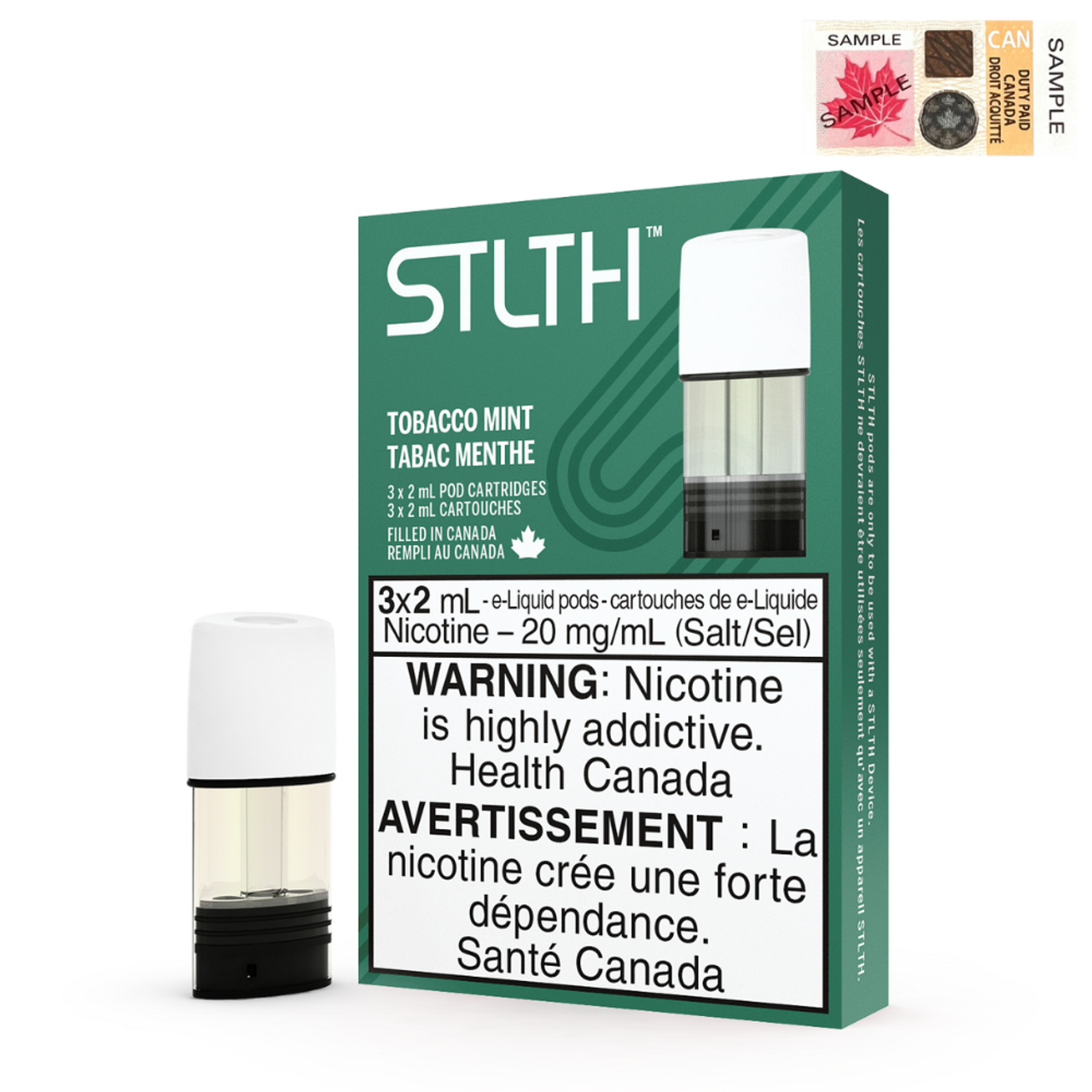 Tobacco Mint (Stamped) STLTH Regular Pods Pack of 3 - B.C. Compliance