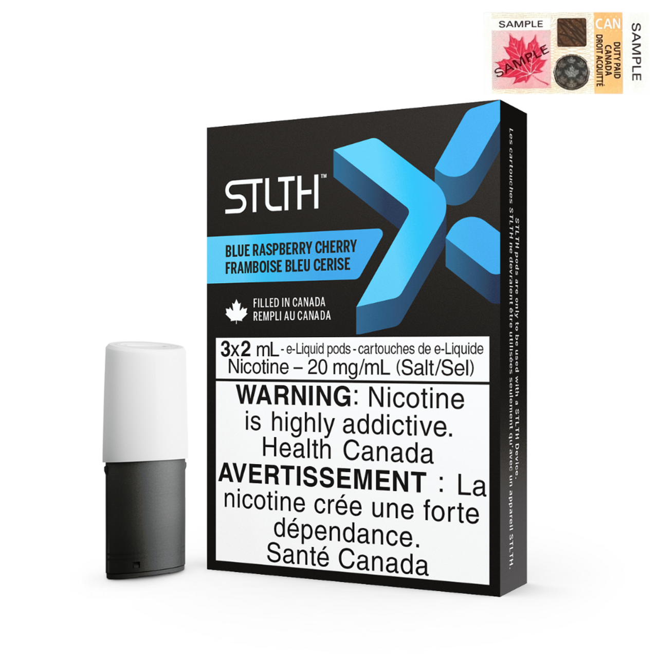 Blue Raspberry Cherry (Stamped) STLTH X Pods Pack of 3 - B.C. Compliance