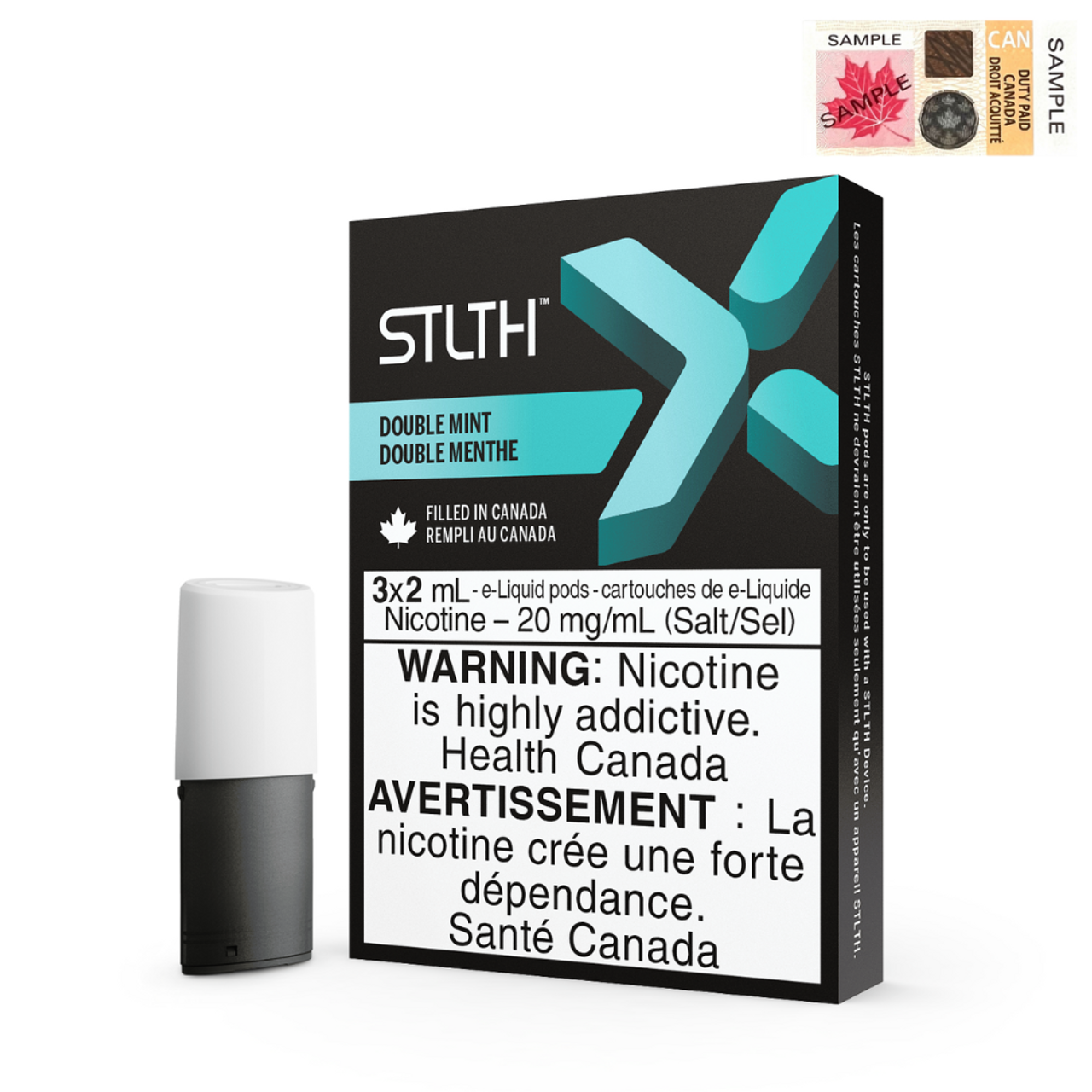 Double Mint (Stamped) STLTH X Pods Pack of 3 - B.C. Compliance