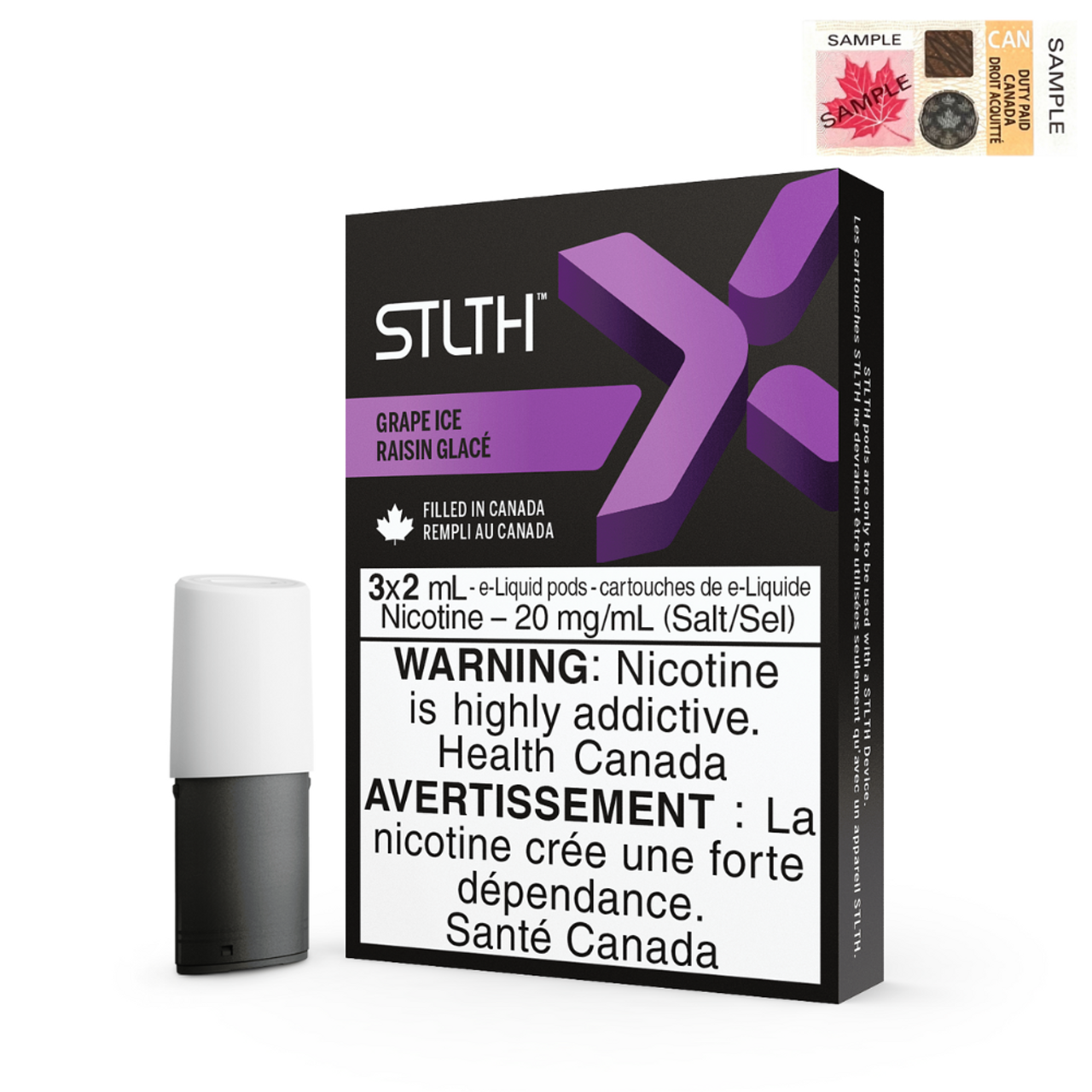 Grape Ice (Stamped) STLTH X Pods Pack of 3 - B.C. Compliance