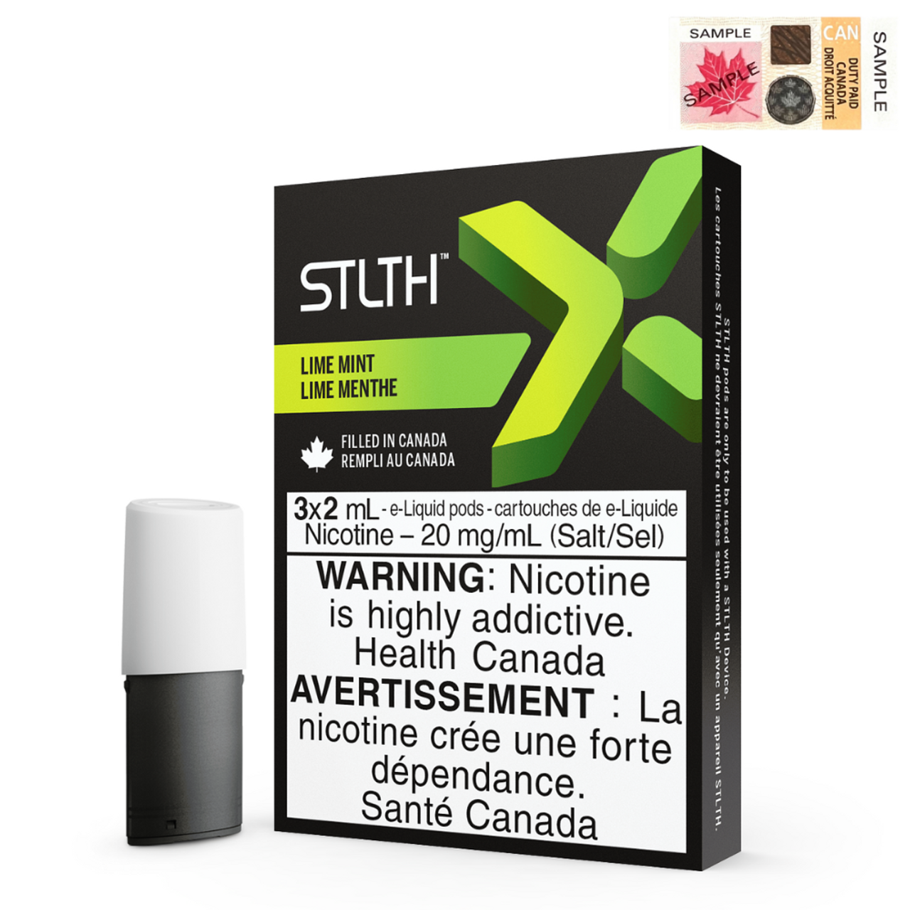 Lime Mint (Stamped) STLTH X Pods Pack of 3 - B.C. Compliance