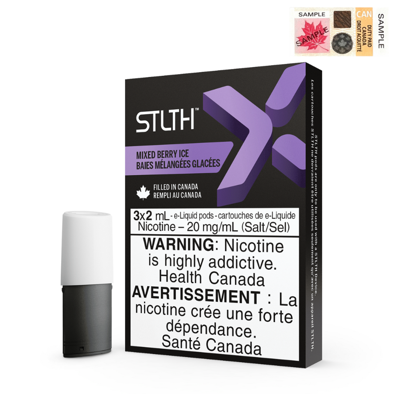 Mixed Berry Ice (Stamped) STLTH X Pods Pack of 3 - B.C. Compliance