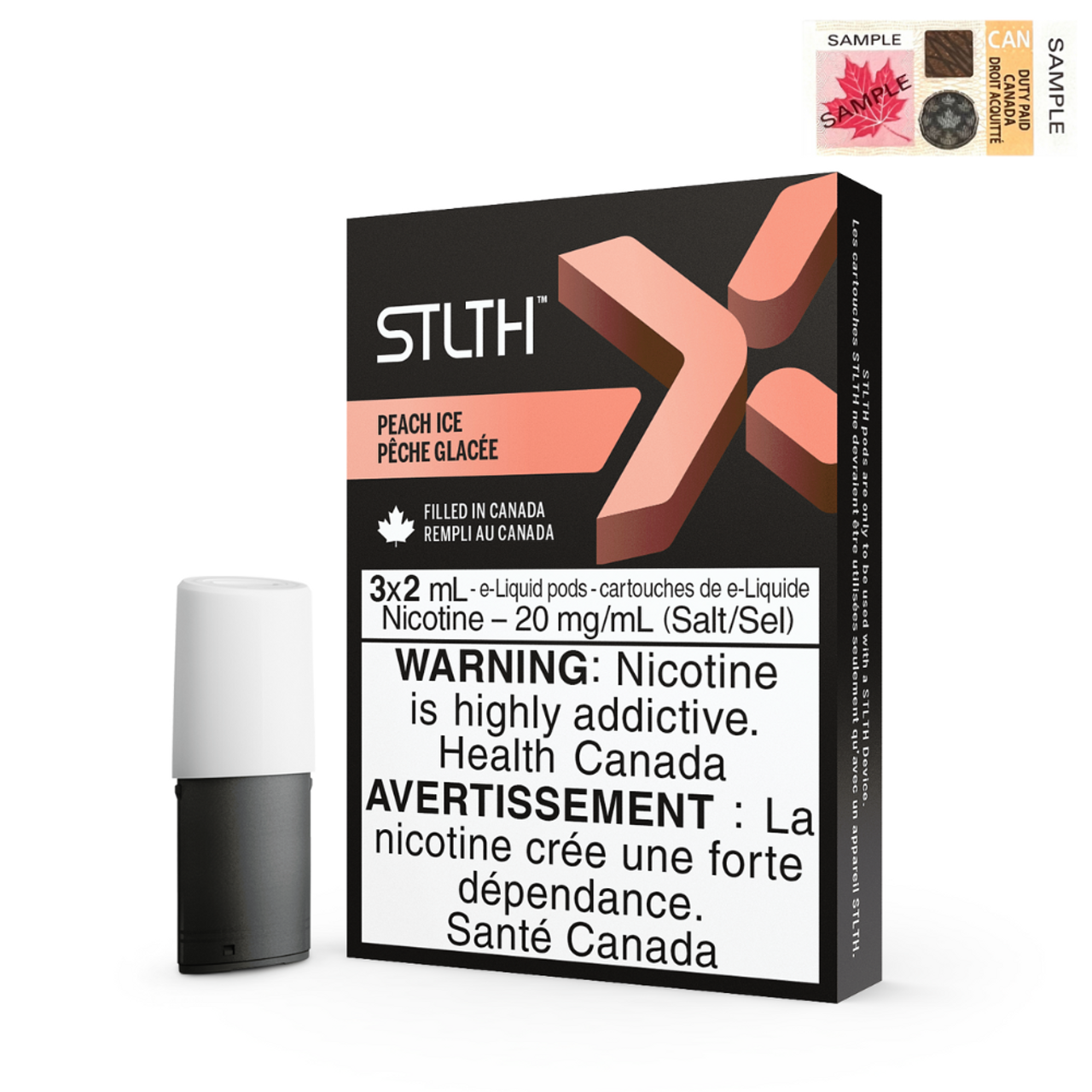 Peach Ice (Stamped) STLTH X Pods Pack of 3 - B.C. Compliance