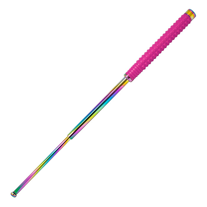Pink and Rainbow 26 Inches Expandable Baton