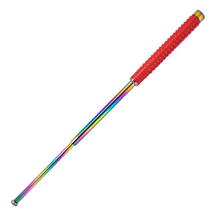 Red and Rainbow Color Expandable 26 Inches Baton