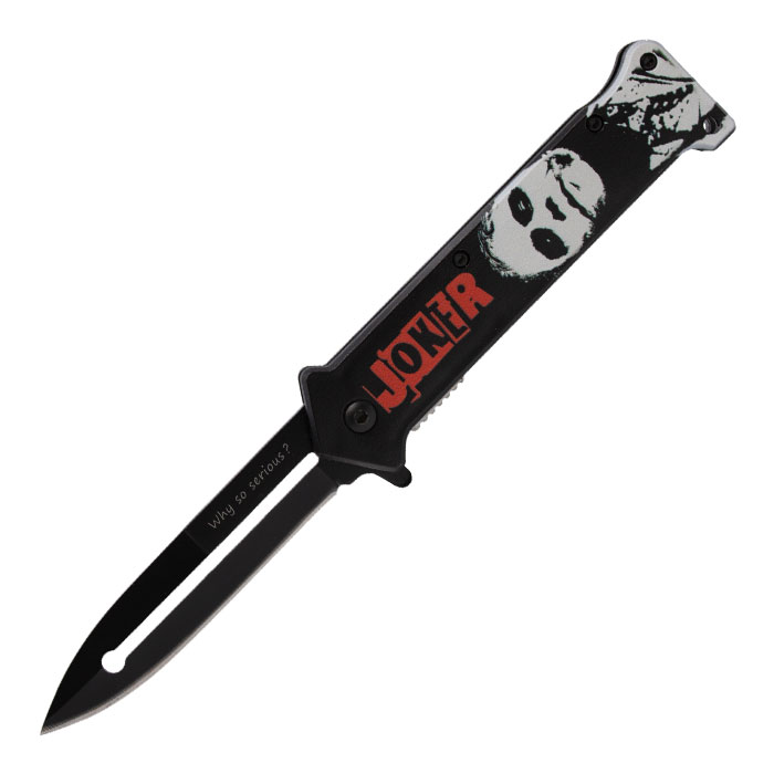 Black Joker Why So Serious Foldable Pocket Knife