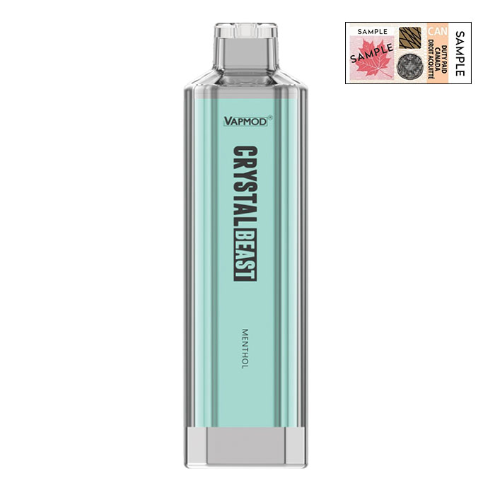 (Stamped) Menthol Crystal Beast 5000 Puffs Disposable Vape By Vapmod Ct 10