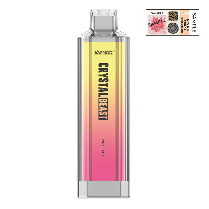 (Stamped) Pink Lady Crystal Beast 5000 Puffs Disposable Vape By Vapmod Ct 10