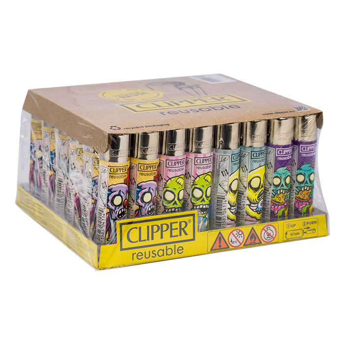 Clipper Zombie Invasion Lighter Display of 48