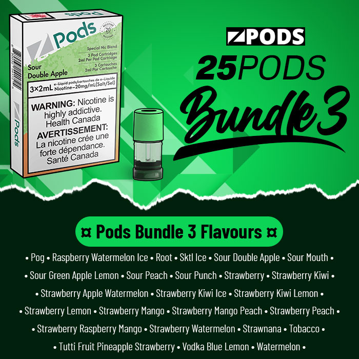 (Stamped) Z Pods Assorted Flavours Bundle Display of 25