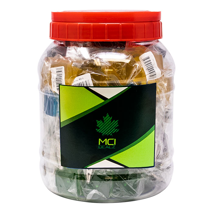 Assorted Square Roach Clips Jar of 50