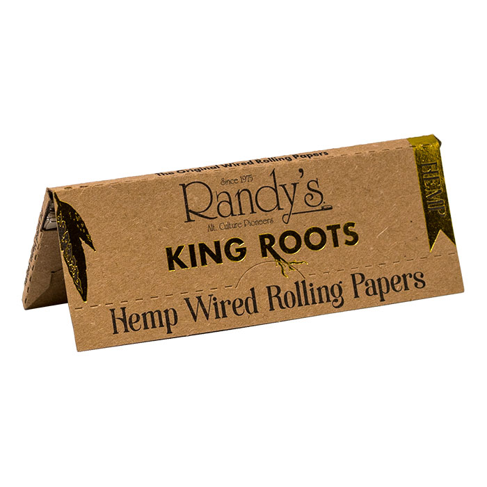Randy's Roots Organic Hemp King Size Wired Rolling Paper Ct 25