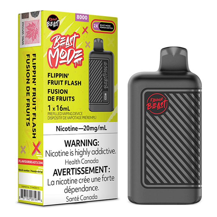 (Stamped) Flippin' Fruit Flash Flavour Beast Mode 8000 Puffs Disposable Vape Ct 5